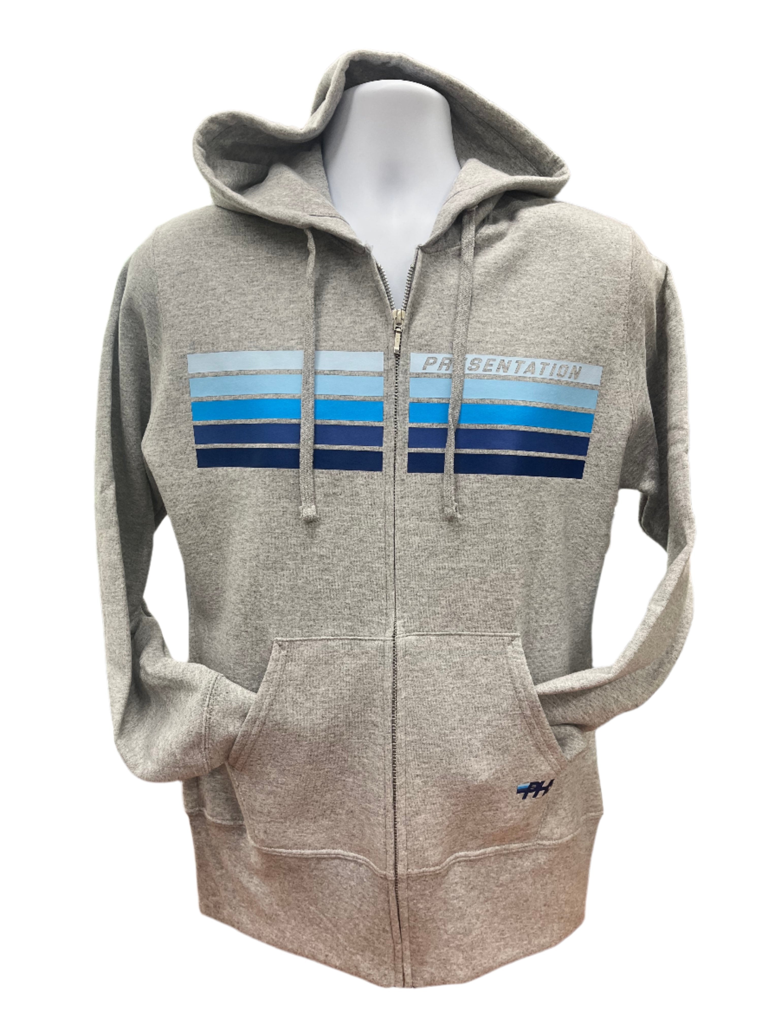 Grey on sale striped hoodie