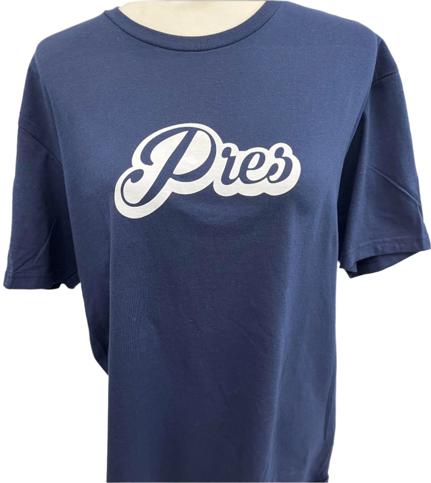 Navy Script Tee