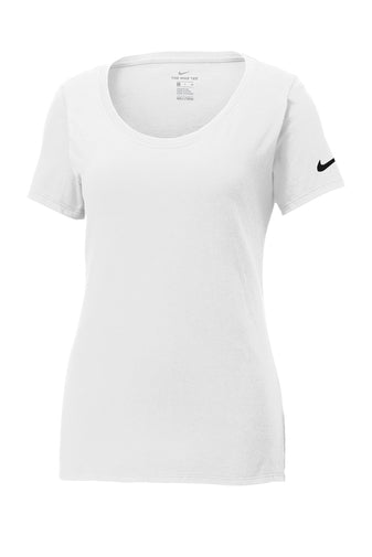 White Nike Ladies Scoop Tee