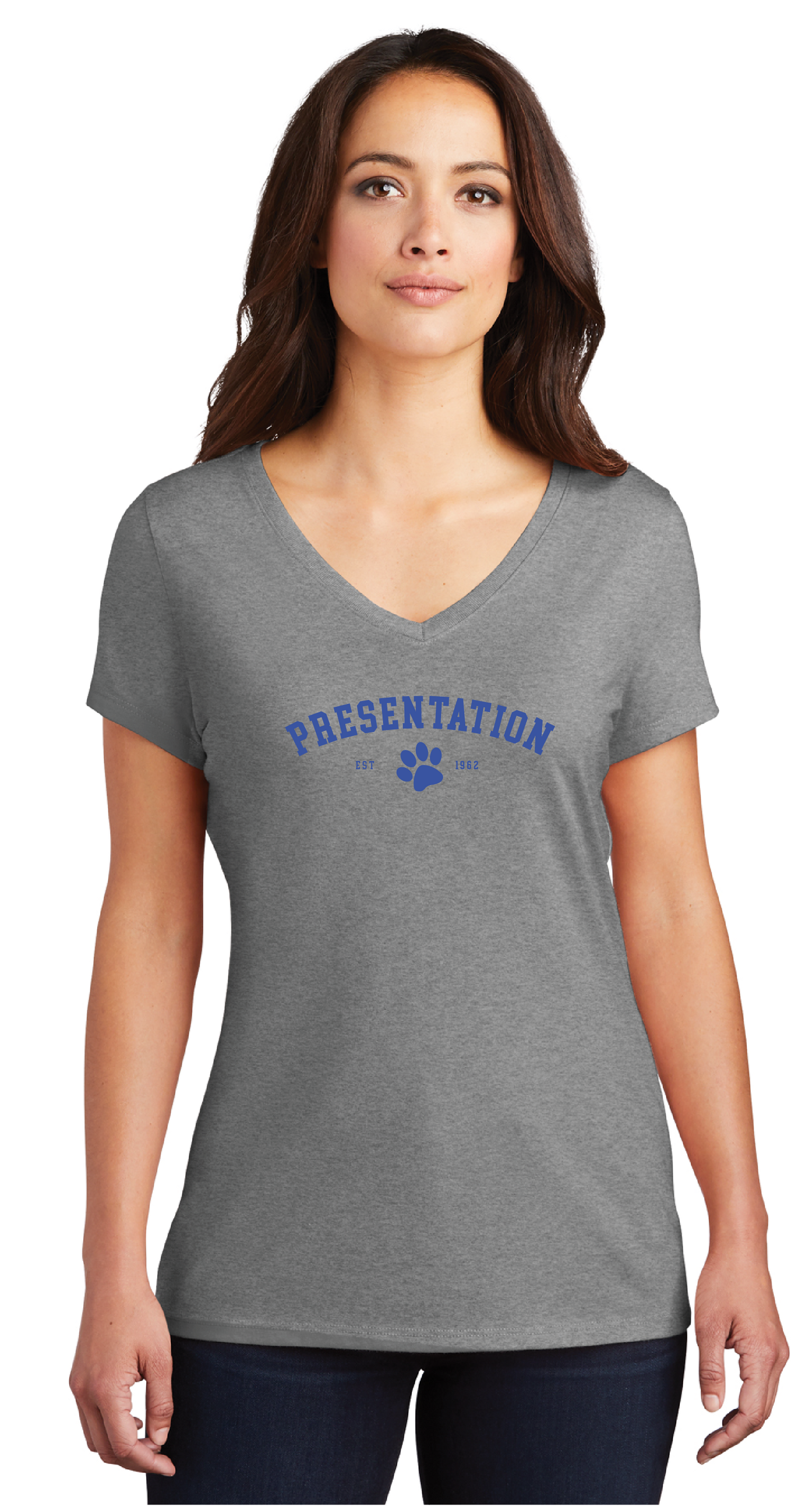 Grey V-Neck Tee