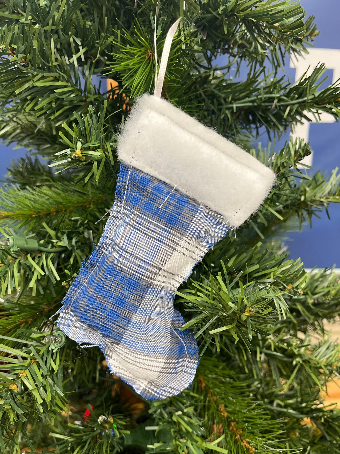 Plaid Stocking Ornament