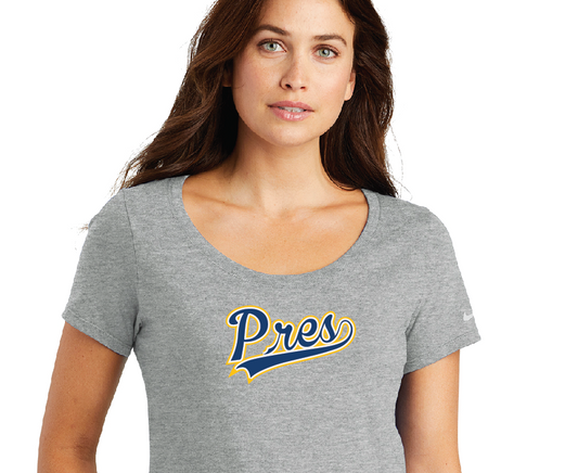 Grey Nike Ladies Scoop Tee
