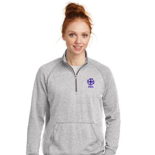 Grey Lightweight Fleece 1/4-Zip w/ Logo