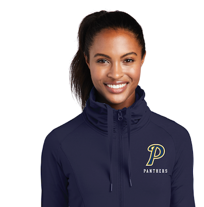 Navy Ladies Stretch Full-Zip Jacket